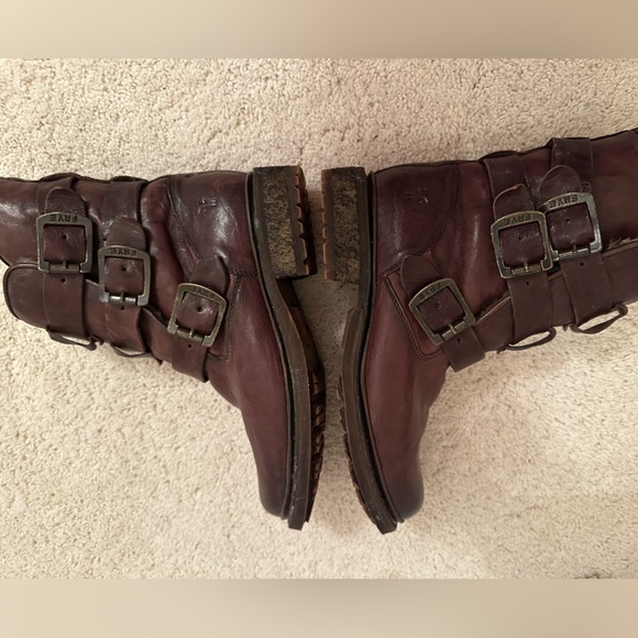 Frye Valerie Shearling Strappy moto boot - Picture 3 of 12